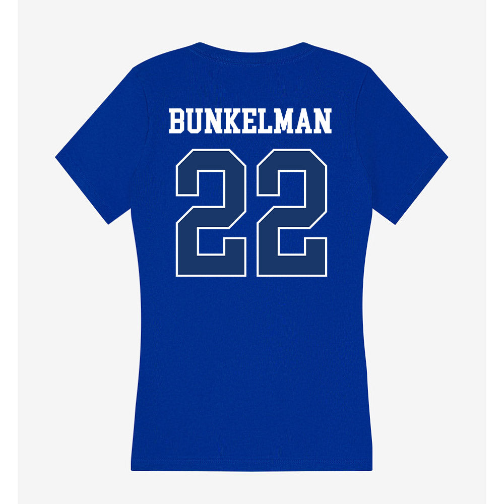 Drake - NCAA Football : Derrick Bunkelman - Women's V-Neck T-Shirt-1