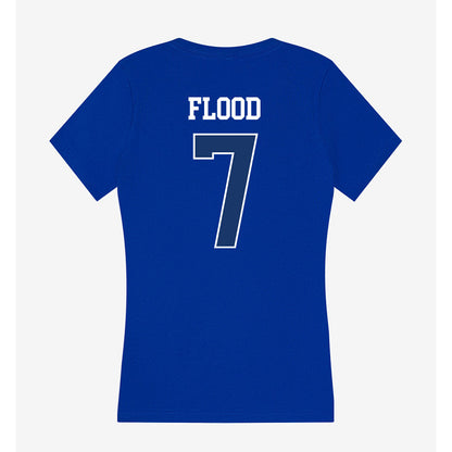 Drake - NCAA Football : JR Flood - Women's V-Neck T-Shirt-1