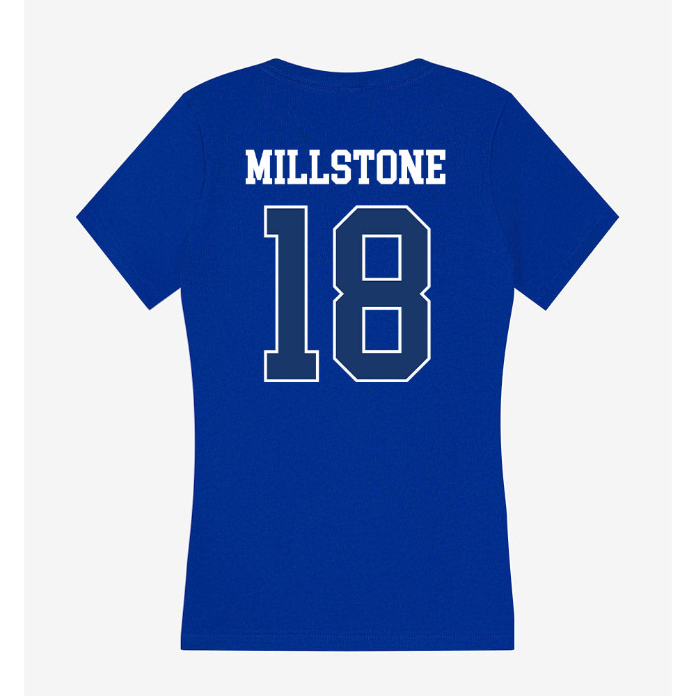 Drake - NCAA Women's Soccer : Paige Millstone - Women's V-Neck T-Shirt-1