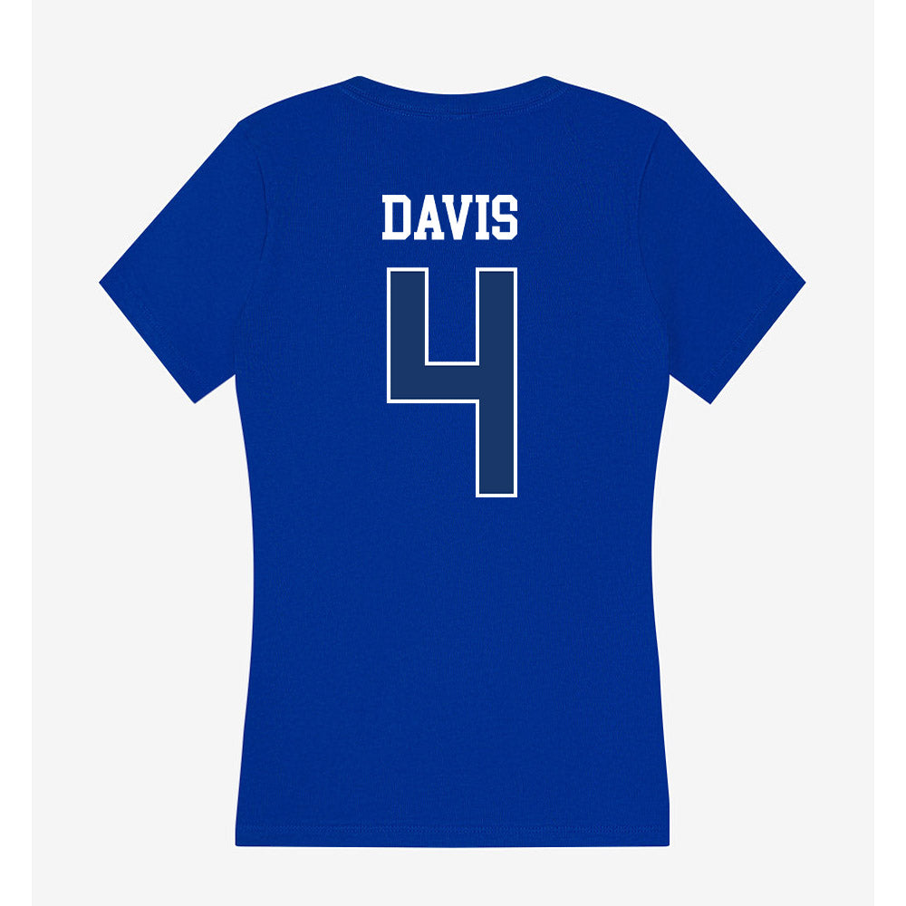 Drake - NCAA Women's Volleyball : Aniyah Davis - Women's V-Neck T-Shirt-1