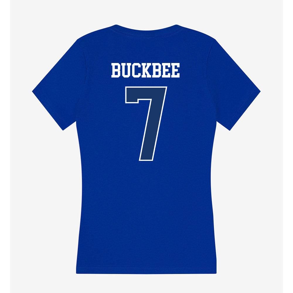 Drake - NCAA Football : Trey Buckbee - Women's V-Neck T-Shirt-1