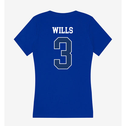 Drake - NCAA Women's Volleyball : Jada Wills - Women's V-Neck T-Shirt-1