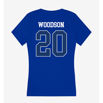 Drake - NCAA Football : Luke Woodson - Women's V-Neck T-Shirt-1