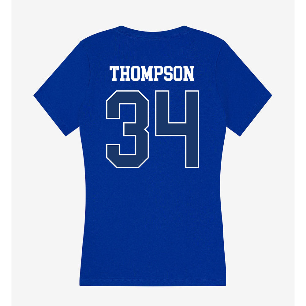 Drake - NCAA Football : Luke Thompson - Women's V-Neck T-Shirt-1