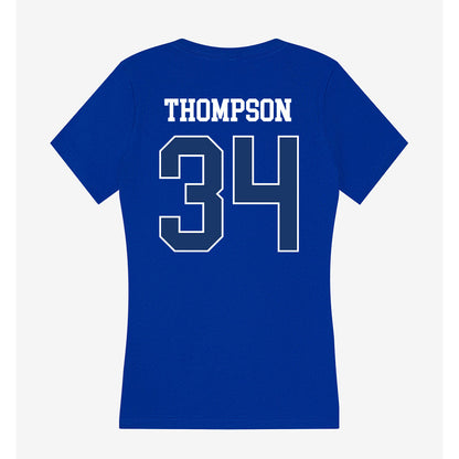 Drake - NCAA Football : Luke Thompson - Women's V-Neck T-Shirt-1