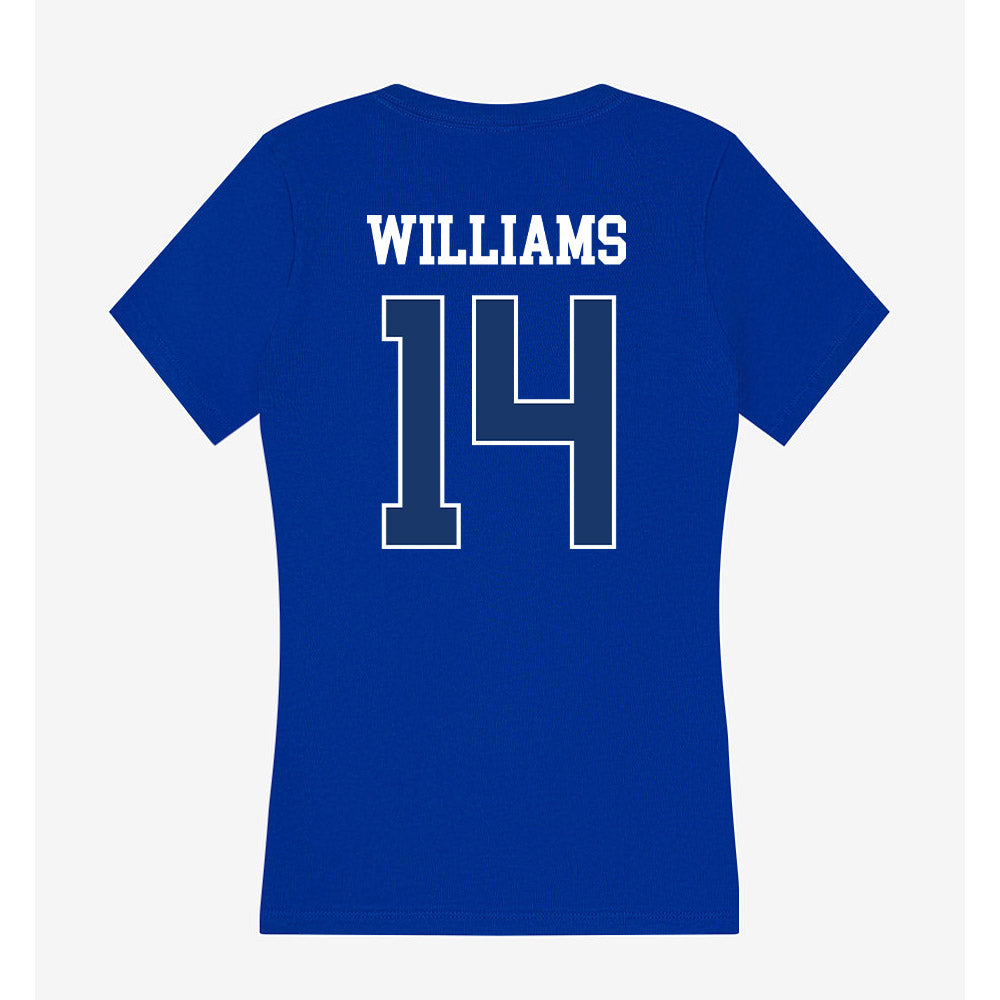Drake - NCAA Football : Tommy Williams - Women's V-Neck T-Shirt-1