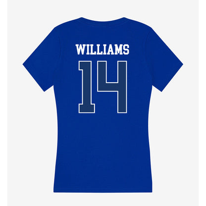 Drake - NCAA Football : Tommy Williams - Women's V-Neck T-Shirt-1