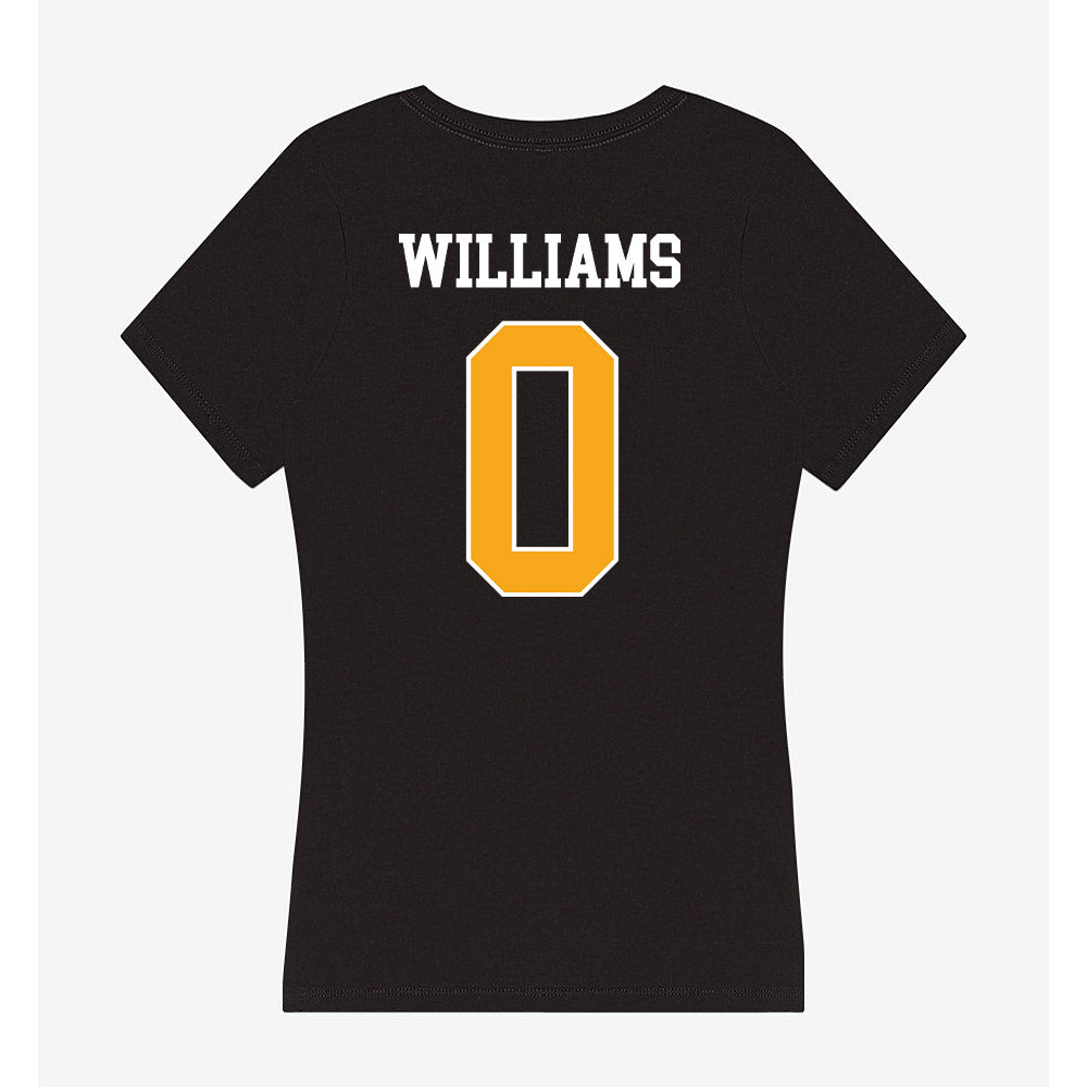 VCU - NCAA Women's Basketball : Tyrielle Williams - Women's V-Neck T-Shirt-1