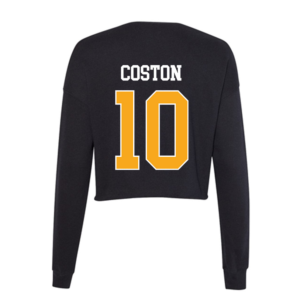 VCU - NCAA Baseball : Elijah Coston - Women's Cropped Crew Fleece-1