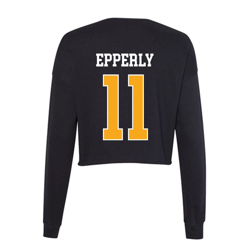 VCU - NCAA Women's Lacrosse : Kenson Epperly - Women's Cropped Crew Fleece-1