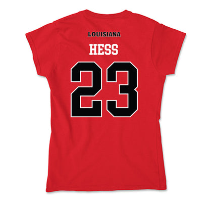 Louisiana - NCAA Baseball : Tate Hess - Soft Style Women’s T-Shirt-1
