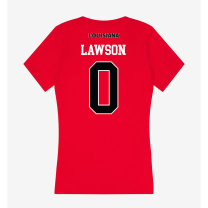 Louisiana - NCAA Football : Jordan Lawson - Women's V-Neck T-Shirt-1