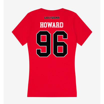 Louisiana - NCAA Football : Chase Howard - Women's V-Neck T-Shirt-1