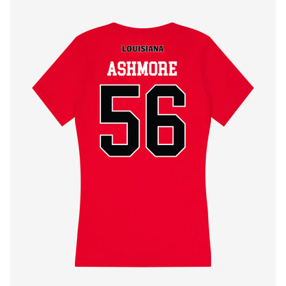 Louisiana - NCAA Football : Korbin Ashmore - Women's V-Neck T-Shirt-1