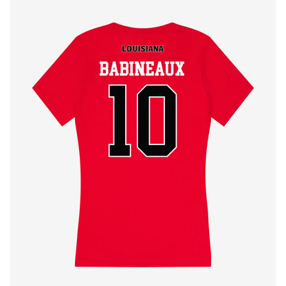 Louisiana - NCAA Football : Russell Babineaux - Women's V-Neck T-Shirt-1