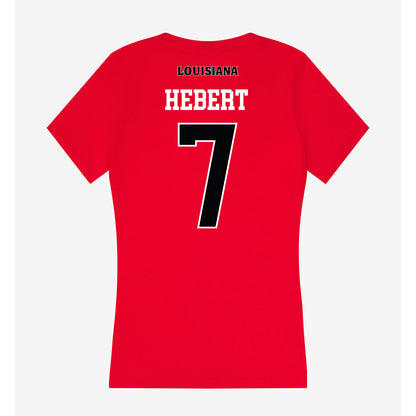Louisiana - NCAA Baseball : Griffin Hebert - Women's V-Neck T-Shirt-1