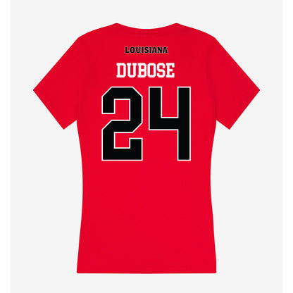 Louisiana - NCAA Football : Lorenzell Dubose - Women's V-Neck T-Shirt-1