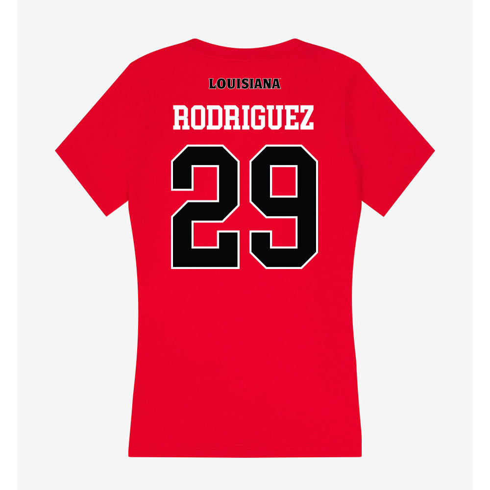Louisiana - NCAA Baseball : Blaze Rodriguez - Women's V-Neck T-Shirt-1