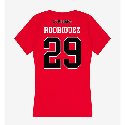 Louisiana - NCAA Baseball : Blaze Rodriguez - Women's V-Neck T-Shirt-1