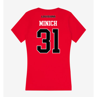 Louisiana - NCAA Women's Soccer : Laine Minich - Women's V-Neck T-Shirt-1
