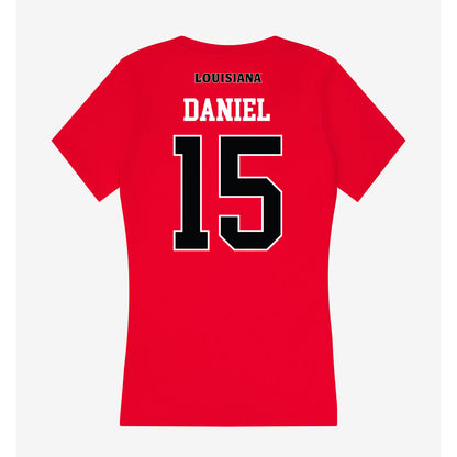 Louisiana - NCAA Women's Basketball : Imani Daniel - Women's V-Neck T-Shirt-1