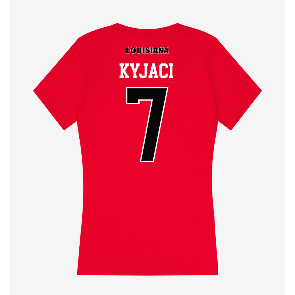 Louisiana - NCAA Men's Tennis : Samuel Kyjaci - Women's V-Neck T-Shirt-1