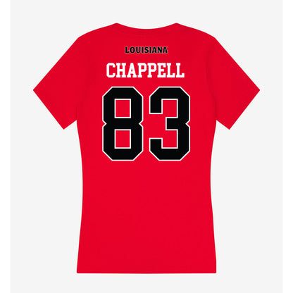 Louisiana - NCAA Football : Brock Chappell - Women's V-Neck T-Shirt-1