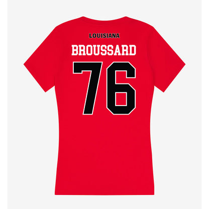 Louisiana - NCAA Football : Matthew Broussard - Women's V-Neck T-Shirt-1