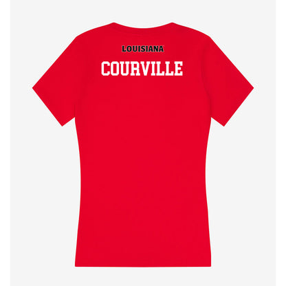 Louisiana - NCAA Women's Track & Field : Juliana Courville - Women's V-Neck T-Shirt-1