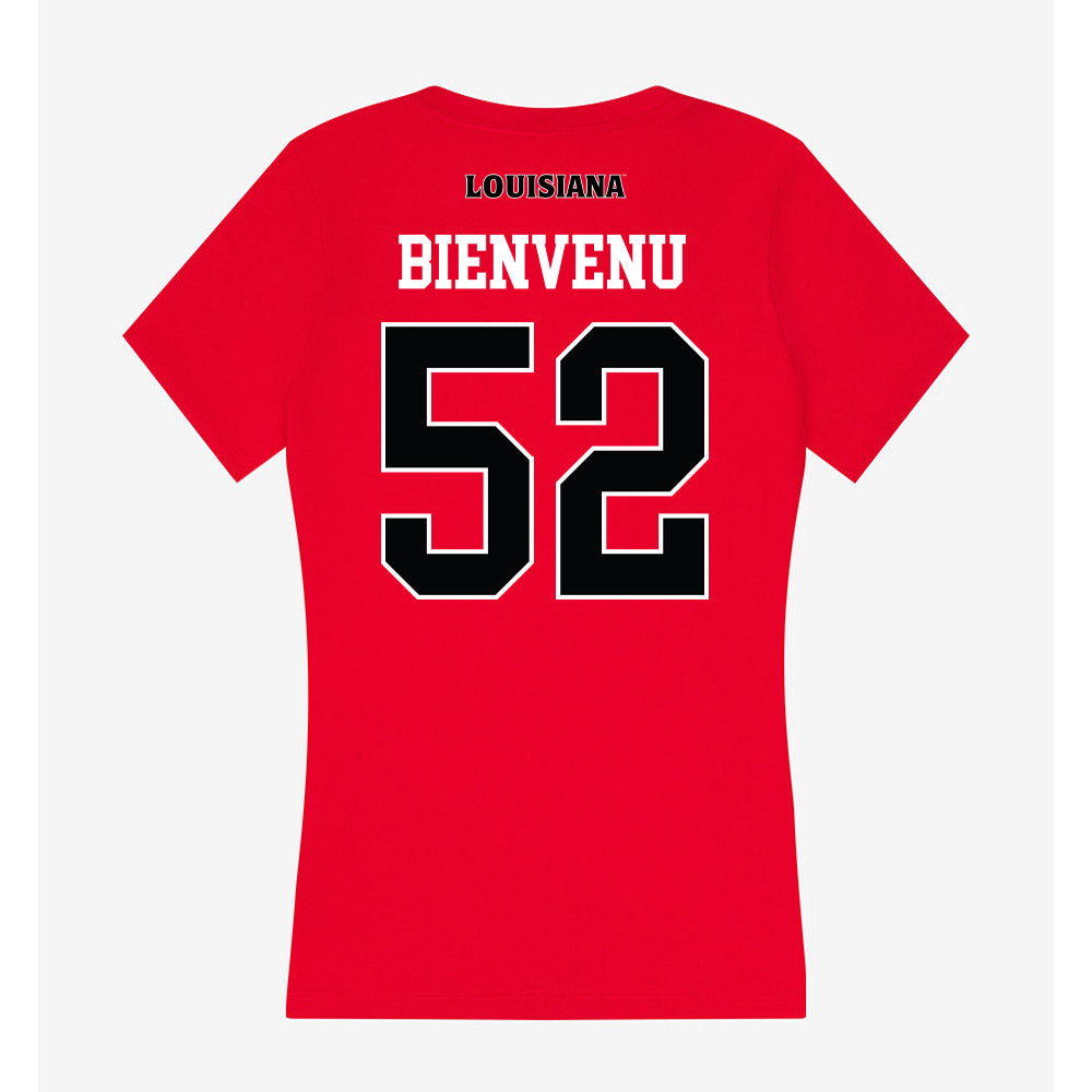 Louisiana - NCAA Football : Benjamin Bienvenu - Women's V-Neck T-Shirt-1