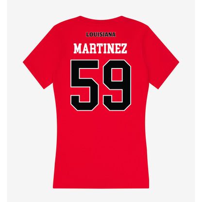 Louisiana - NCAA Football : Andrew Martinez - Women's V-Neck T-Shirt-1
