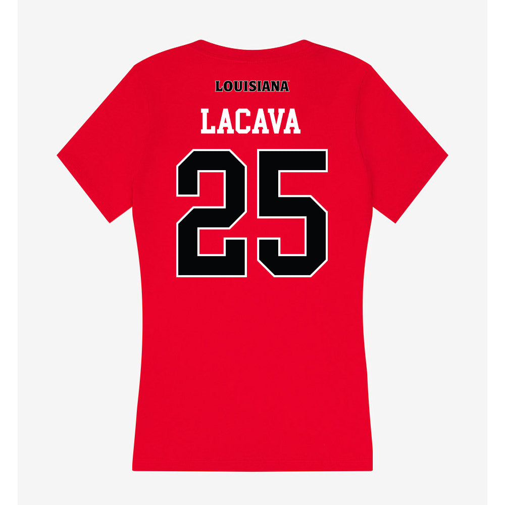 Louisiana - NCAA Baseball : Jayce LaCava - Women's V-Neck T-Shirt-1