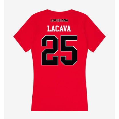 Louisiana - NCAA Baseball : Jayce LaCava - Women's V-Neck T-Shirt-1