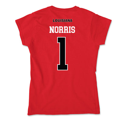 Louisiana - NCAA Women's Basketball : Kahlen Norris - Soft Style Women’s T-Shirt-1