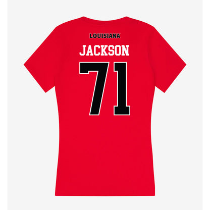 Louisiana - NCAA Football : George Jackson - Women's V-Neck T-Shirt-1