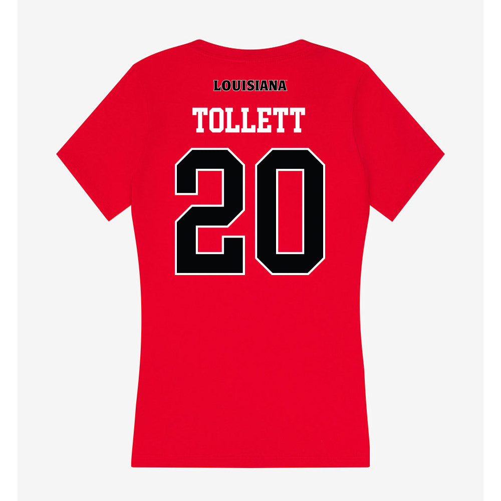 Louisiana - NCAA Baseball : JR Tollett - Women's V-Neck T-Shirt-1