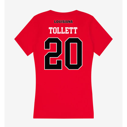 Louisiana - NCAA Baseball : JR Tollett - Women's V-Neck T-Shirt-1