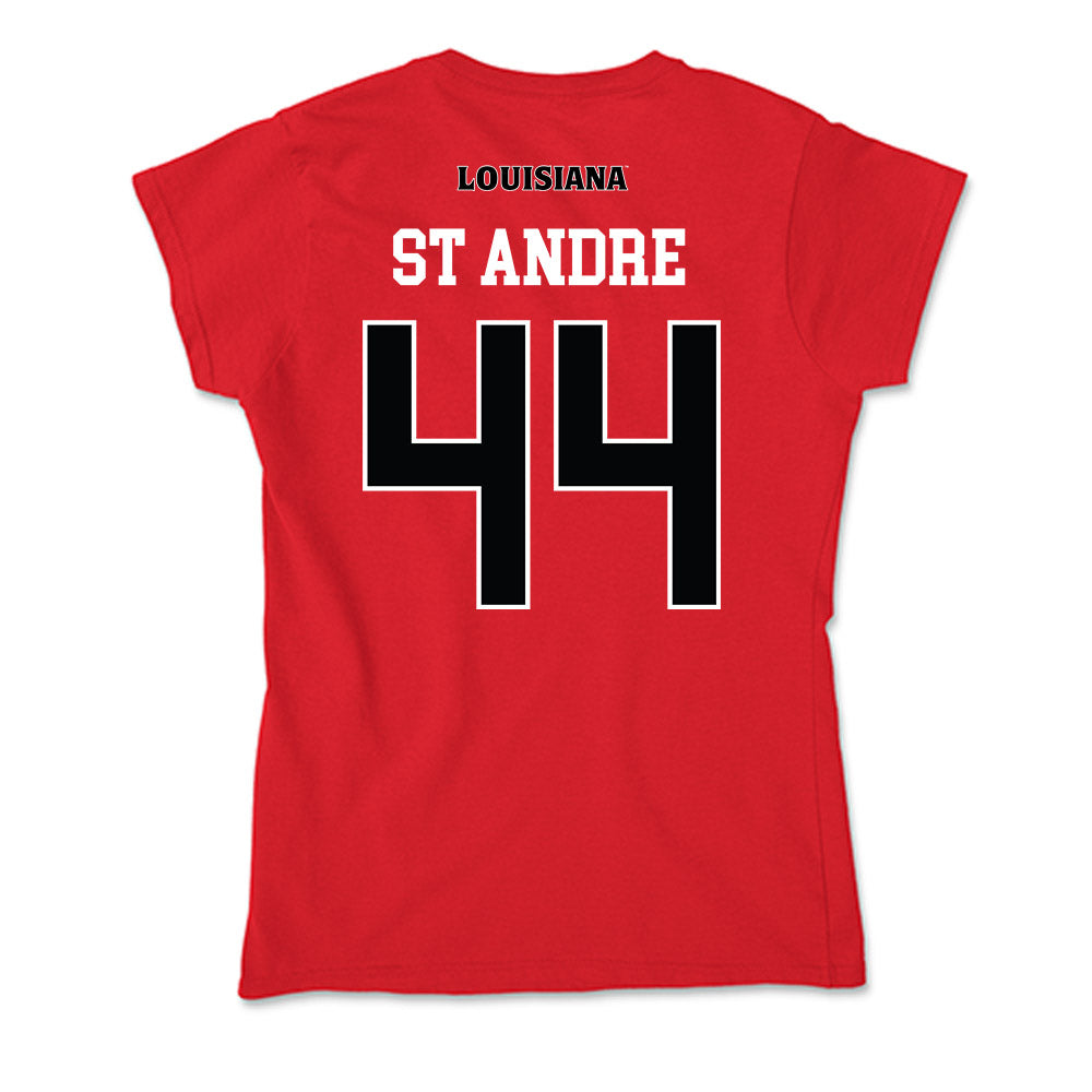 Louisiana - NCAA Football : Jake St Andre - Soft Style Women’s T-Shirt-1