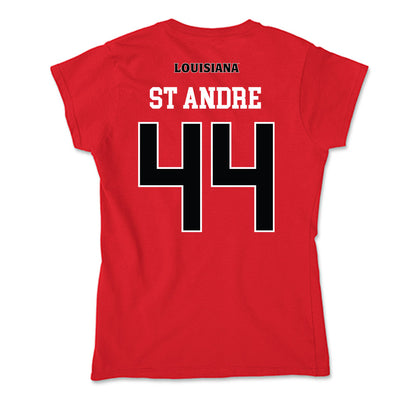 Louisiana - NCAA Football : Jake St Andre - Soft Style Women’s T-Shirt-1
