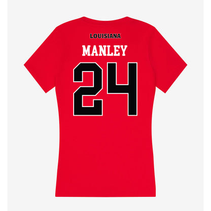 Louisiana - NCAA Women's Basketball : Mikaylah Manley - Women's V-Neck T-Shirt-1