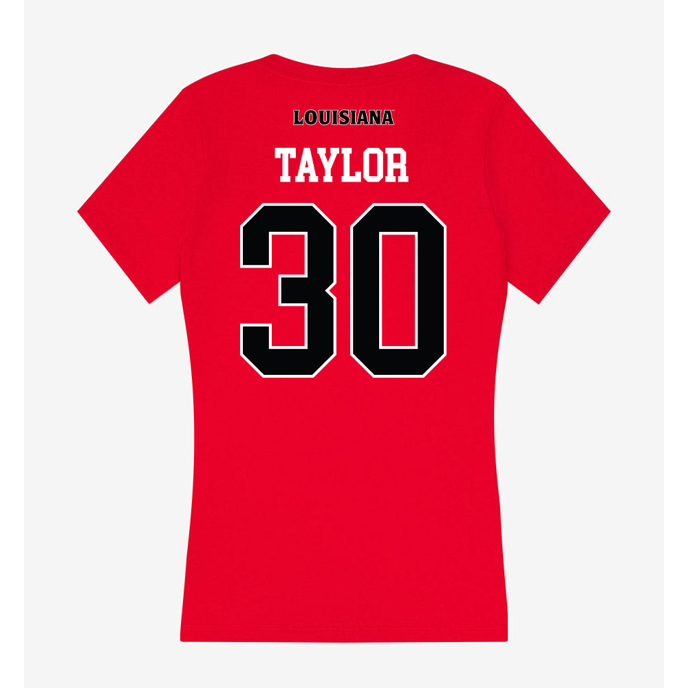 Louisiana - NCAA Baseball : Wilton Taylor - Women's V-Neck T-Shirt-1