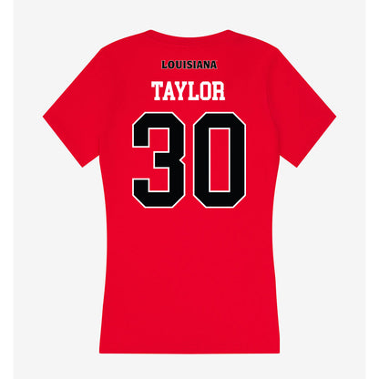 Louisiana - NCAA Baseball : Wilton Taylor - Women's V-Neck T-Shirt-1