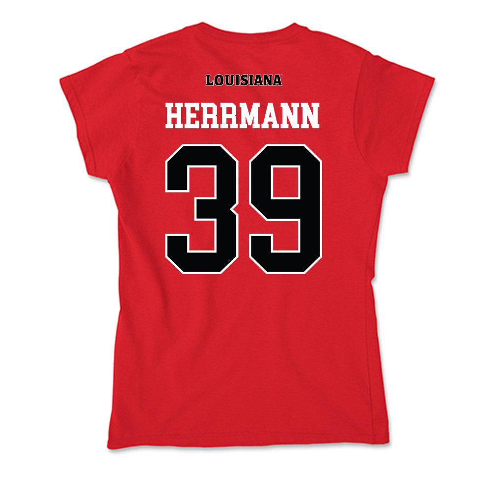 Louisiana - NCAA Baseball : Andrew Herrmann - Soft Style Women’s T-Shirt-1
