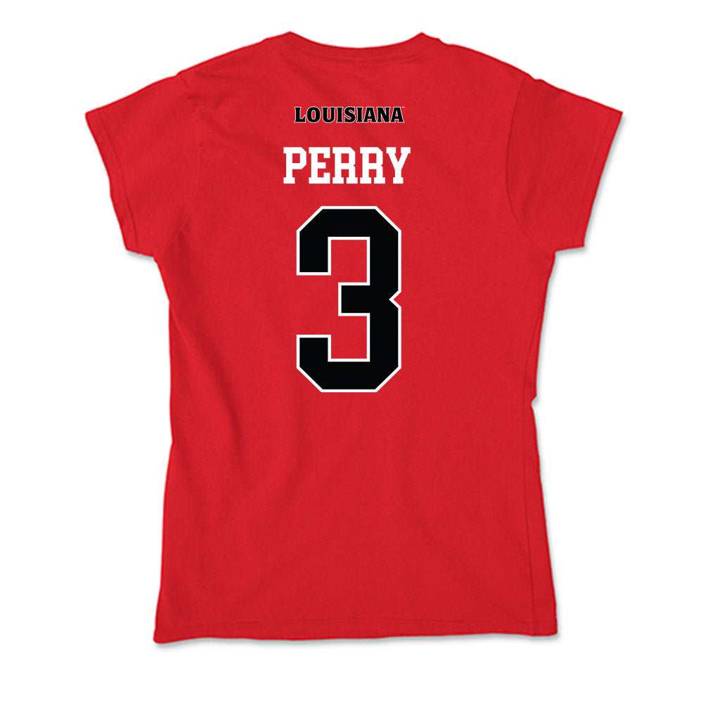 Louisiana - NCAA Football : Zylan Perry - Soft Style Women’s T-Shirt-1