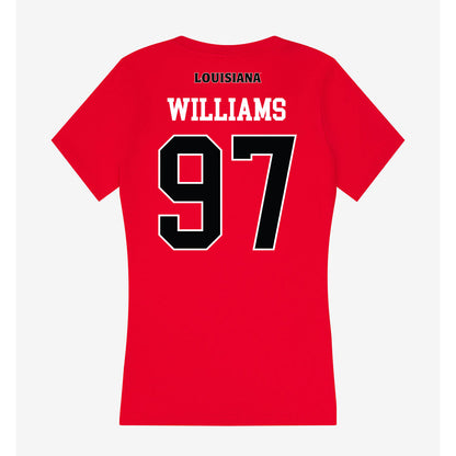 Louisiana - NCAA Football : Lance Williams - Women's V-Neck T-Shirt-1