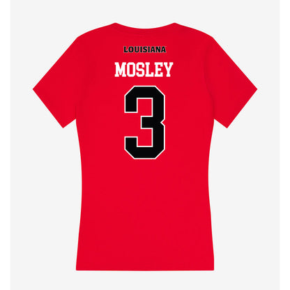 Louisiana - NCAA Women's Basketball : Stephanie Mosley - Women's V-Neck T-Shirt-1