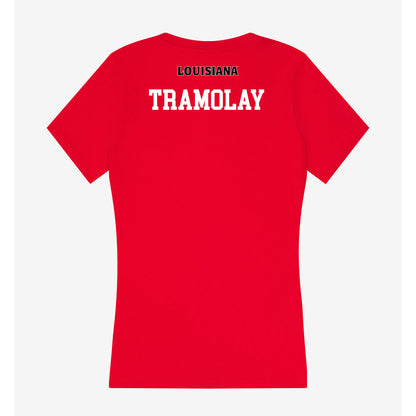 Louisiana - NCAA Men's Tennis : L�onard Tramolay - Women's V-Neck T-Shirt-1