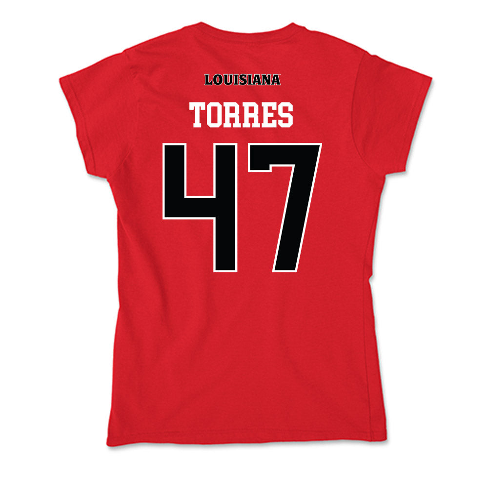 Louisiana - NCAA Baseball : Jose Torres - Soft Style Women’s T-Shirt-1