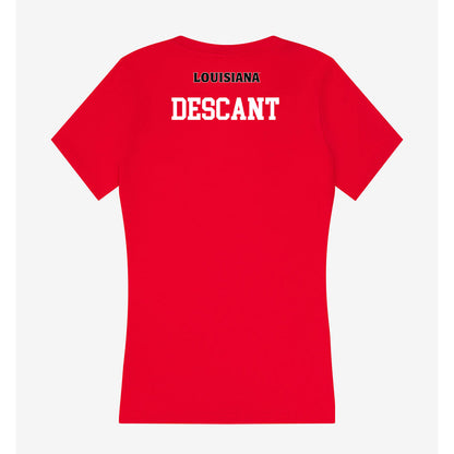 Louisiana - NCAA Men's Track & Field : Justin Descant - Women's V-Neck T-Shirt-1