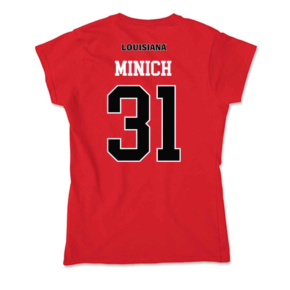 Louisiana - NCAA Women's Soccer : Laine Minich - Soft Style Women’s T-Shirt-1